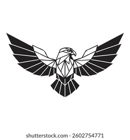 Minimalist Geometric Eagle Logo Vector