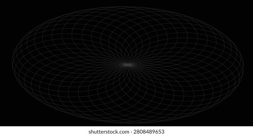 Minimalist Geometric Elliptical Web Pattern