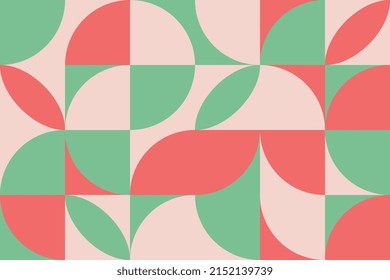 Minimalist geometric figures tileable background illustration. Creative abstract random grid shapes composition seamless pattern for web, fabric print, poster, web, landing and presentation