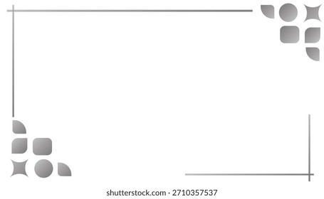 Diseño de borde de marco geométrico minimalista