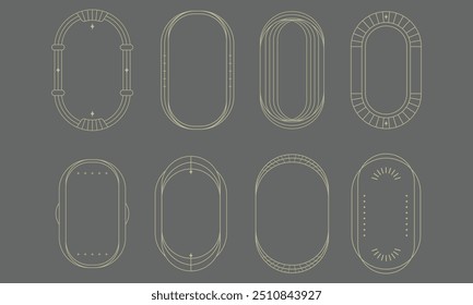 Conjunto de diseño de Vector de marco geométrico minimalista

