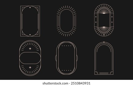 Minimalist Geometric Frame Vector Design Set

