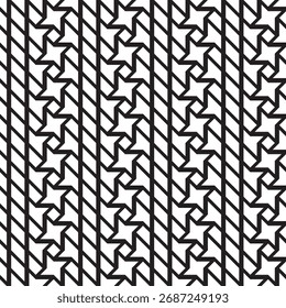 Padrão sem emenda abstrato de estrela com encravamento geométrico minimalista com linhas diagonais