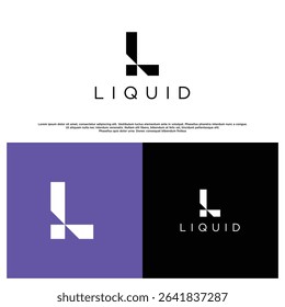 Minimalist geometric letter L logo icon vector.