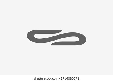 Logotipo de bucle de letra S geométrica minimalista