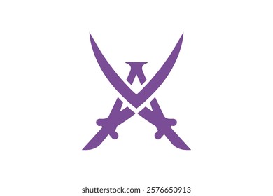 Minimalist Geometric Letter A Sword Logo Design Template