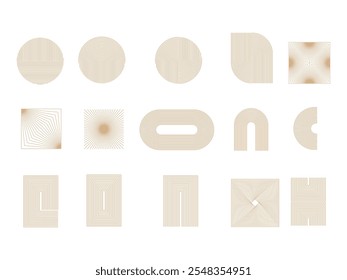 Conjunto de elementos de línea geométrica minimalista