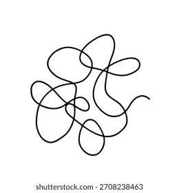 Logotipo geométrico minimalista abstrato contínuo desenho de linha única formando um complexo, emaranhado vetor logotipo modelo