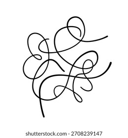 Logotipo geométrico minimalista abstrato contínuo um desenho de linha de um complexo emaranhado de loops e curvas modelo de logotipo de vetor