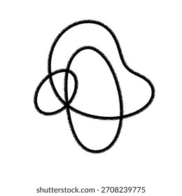 Minimalist geometric logo abstract continuous line drawing of a complex, looping shape vector logo template