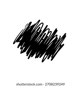 Marca geométrica minimalista del garabato negro del logotipo, elemento dibujado a mano abstracto del bosquejo para la Plantilla del logotipo del Vector del diseño