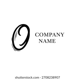 Minimalist geometric logo elegant black initial letter o logo design with company name placeholder vector logo template