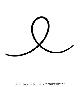 Logotipo geométrico minimalista modelo de logotipo de vetor de elemento de linha contínua desenhado à mão preta simples
