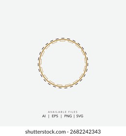 Minimalistisches geometrisches Logo-Template-Design, Vintage rustikale Wurzeln und Baumemblem, Bio-Natur-Branding-Illustration