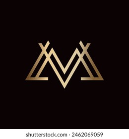 Minimalist Geometric Luxury M Logo