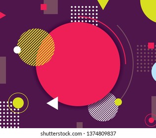 Minimalist geometric memphis style background