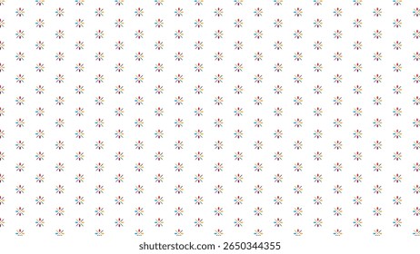 minimalist geometric ornament with flowers in oriental style. Vector geometric background with small diamond shapes, Abstract pattern seamless geometric line pattern, randomly scattered shapes.