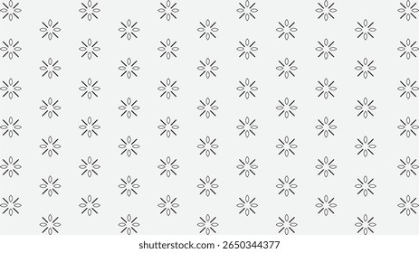 minimalist geometric ornament with flowers in oriental style. Vector geometric background with small diamond shapes, Abstract pattern seamless geometric line pattern, randomly scattered shapes.
