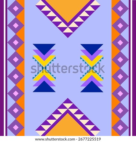 Minimalist geometric pattern featuring bold triangles, clean lines, and vibrant colors in modern abstract style. Perfect for textiles, wallpapers, backgrounds, and stylish decorative projects