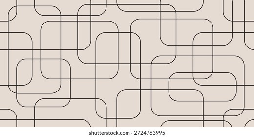 Patrón geométrico minimalista. Repetir las Formas de línea crea un fondo moderno. Ideal para impresión textil, fondo de Sitio web o cualquier proyecto de Diseño gráfico creativo. Ilustración vectorial