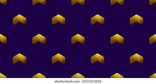 Minimalistische geometrische Muster. Nahtlose goldene Chevron Formen auf dunkelblauem Hintergrund. Vektorgrafik