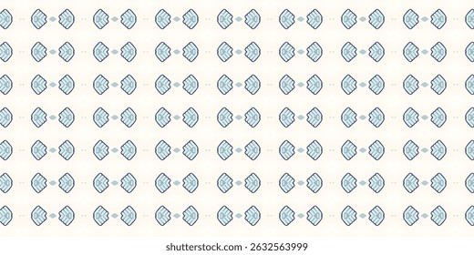 Minimalist Geometric Repeating Pattern with Symmetrical Motif