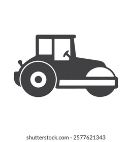 Minimalist Geometric Road Roller Icon Logo Design Template