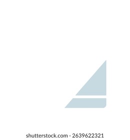 Minimalist geometric sailboat silhouette design element 83