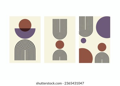 Minimalist Geometric Scandinavian poster print, Scandinavian Poster Printable Geometric Art vector illustration