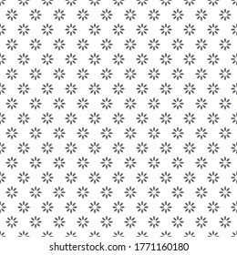 Minimalist geometric seamless pattern with geometric flowers