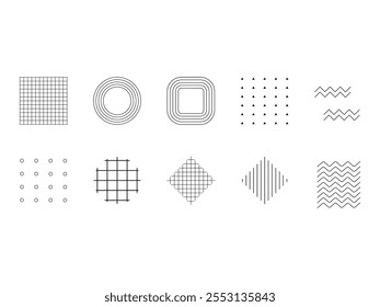 Minimalist Geometric Shape Element Set 