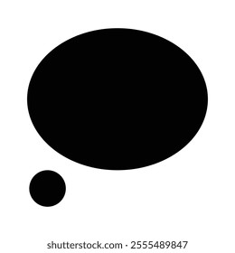 Minimalist geometric shapes, black and white, large oval shape, small circle, stark contrast, simple composition, abstract design, negative space, clean lines, monochrome artwork, graphic simplicity.