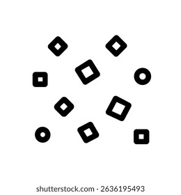 Minimalist Geometric Shapes Pattern, Square and Circle Doodle, Background Element