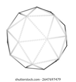 Minimalist geometric sphere made of particles. Perfect elements for AR interfaces, tech or sci-fi presentations. Holograms with clustered particles resembling molecular structures. Vector background - Powered by Shutterstock - Get 15% off with code: PIKWIZARD15
