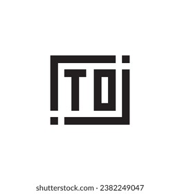 TO minimalist geometric symbol logo in high quality professional design that will print well across any print media