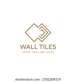 Logotipo de baldosa geométrica minimalista Plantilla