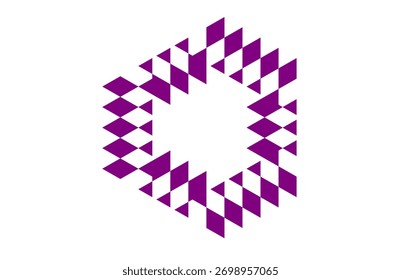 Modelo geométrico minimalista del triángulo en el arte moderno decorativo poligonal púrpura vibrante, abstracto para los Fondos de pantalla, la marca, los fondos digitales, los textiles, los proyectos empresariales y los usos creativos del diseño