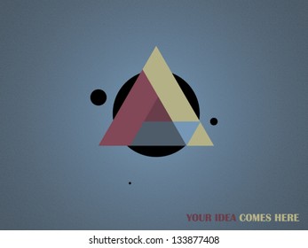 Minimalist geometric triangle symbol web design