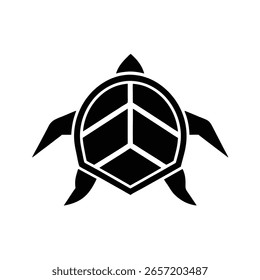 Logotipo minimalista da tartaruga geométrica