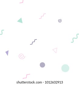 Minimalist geometric vector 80's/90's style seamless pattern