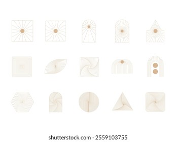 Minimalist Geometrical Design Element Set