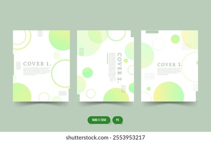 minimalist geometric,set collection,social media post ,template background,colorful,green and yellow ,memphis,vector