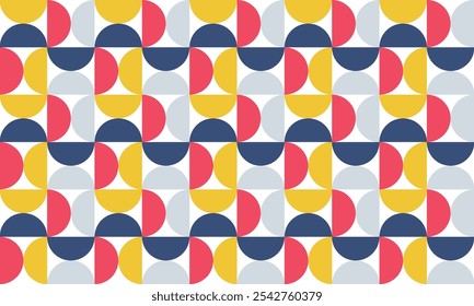 Minimalist geometry artwork poster with simple shapes and images. Abstract vector pattern design for web banner, fabric print, wallpaper, business presentation, branding package.