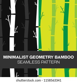 Minimalist geometry bamboo seamless pattern