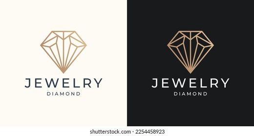 minimalist geometry line diamonds logotype vector illustration.