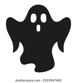 Minimalist Ghost Silhouette Vector Illustration