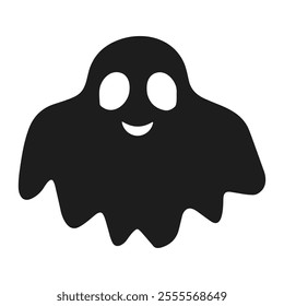 Minimalist Ghost Silhouette Vector Illustration