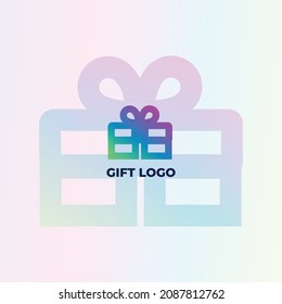minimalist gift box logo design.