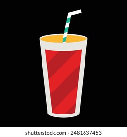 Minimalist glass with juice logo