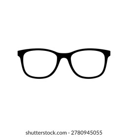 Minimalist Glasses Silhouette Icon Vector